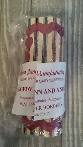 Raggedy Ann & Andy Wall Border Pre-Pasted 5 Yd. Roll Run 1 - Picture 1 of 3