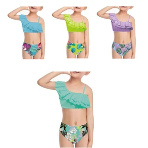 Kids Girls Vest With Underpants Set Training Crop Top And Bottoms Beach Sports - Picture 1 of 37