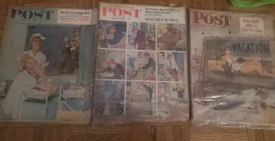 Vintage Saturday Evening Post Magazines Feb 14 1948, May 12 1956, March 11 1961  Foto 1 de 4