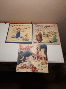 LOT (3 BOOKS) Dean & Son UK British RABBIT LOST, PIXIE MARKET, LITTLE SQUIRREL - Imagen 1 de 9