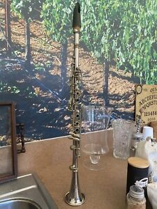 Vintage A. Fontaine All Metal Silver Color Boehm System Clarinet