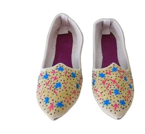 Women Shoes Leather Handmade Indian Oxfords Jutties Mojaries Flats Size UK 4 - Picture 1 of 7