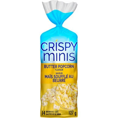 Pasteles de arroz palomitas de maíz con mantequilla sin gluten Quaker Crispy Minis, 127 g/4,5 oz Foto 1 de 4