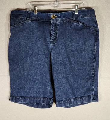 Pantalones Cortos de Jean CJ Banks para Mujer Azul 20W Denim Signature Comfort Bermudas Mamá Informales Foto 1 de 4