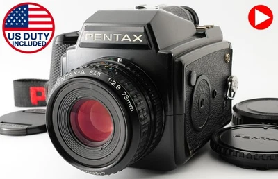 [N MINT] PENTAX 645 Camera + SMC A 75mm F/2.8 MF Lens 120 Film Back From JAPAN - Image 1 of 4