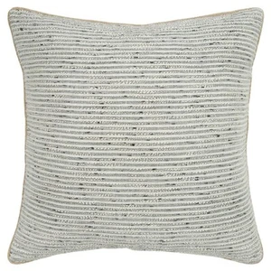 20"x20" Oversize Striped Poly Filled Square Throw Pillow White - Rizzy Home - Picture 1 of 5