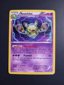 Pokemon Juego de Cartas Coleccionables Reuniclus 57/114 Blanco y Negro Holo Raro Casi Nuevo - Imagen 1 de 4