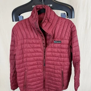 MT Mountaineering Men’s Large Dark Red Down Puffer Jacket - Picture 1 of 4