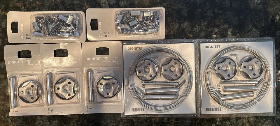 IKEA DIGNITET 600.752.95 Curtain Wire Rod Set Stainless Steel 500cm / 197"