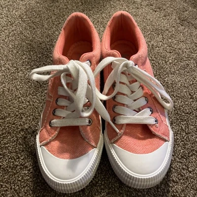 Rocket Dog Zapatos Mujer 7.5 Melón Alegre Jersey Algodón Skateboard Tenis Foto 1 de 4