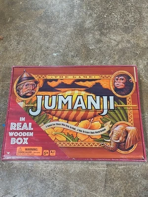 Brand New Sealed JUMANJI Board Game In  Real Wood Wooden Box  - Image 1 of 2