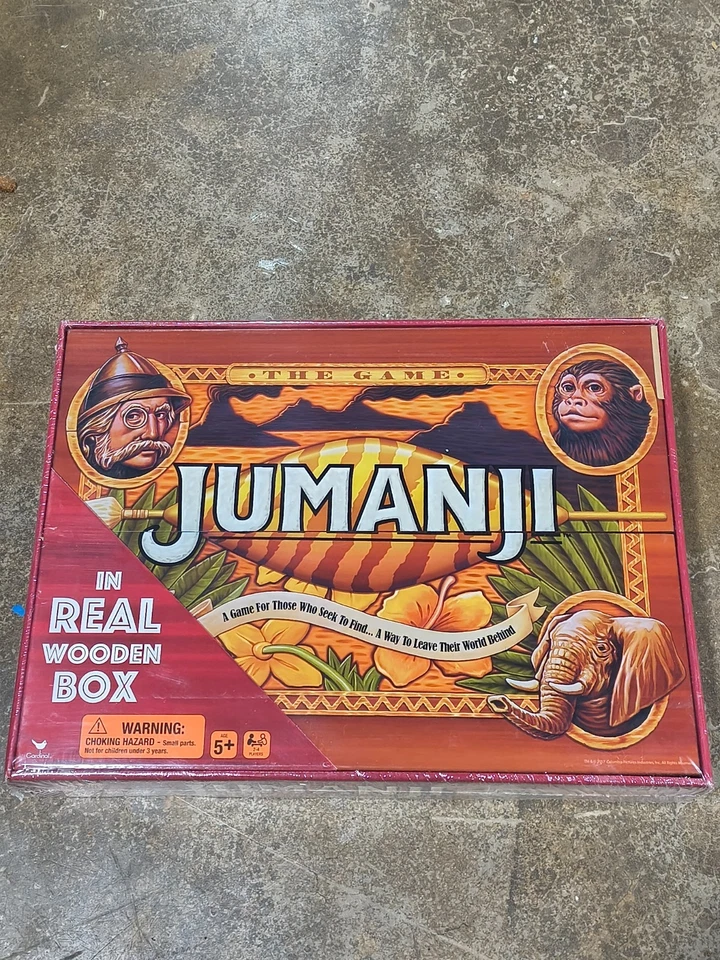 Brand New Sealed JUMANJI Board Game In  Real Wood Wooden Box  - Image 1 of 2