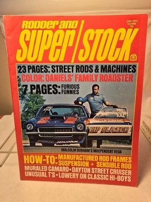 VTG Rodder and Super Stock Magazine JAN 1974 PRO STOCK VEGA DRAG RACING HOT ROD - Image 1 of 4
