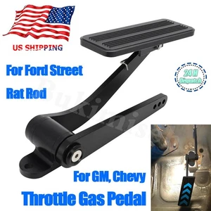 Universal Throttle Gas Pedal Firewall Mount For Street Rat Rod Ford GM Aluminum - Picture 1 of 11