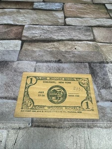 Vintage 1935 Cobleskil NY One Wooden Nickel Certificate - Picture 1 of 2