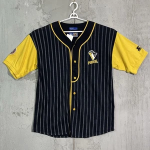 Vintage Starter NHL Pittsburgh Penguins Baseball Jersey Size Large - Picture 1 of 7