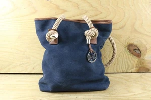 Bolso Michael Kors Azul Marina Lona Bolso de Hombro Bolso de Mano Asas de Cuerda - Imagen 1 de 5