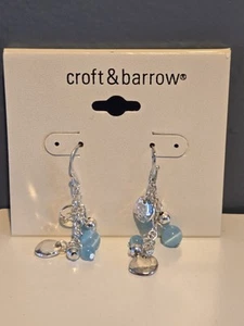 Croft & Barrow Ohrhänger Haken blauer Stein - Bild 1 von 2