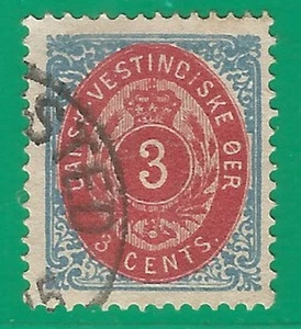 Denmark Danish West Indies 1881 year used stamp - Picture 1 of 1