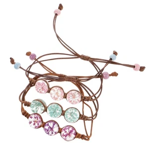 3 Stück exquisite handgefertigte Blumenarmbänder, modische Armbänder, zarte - Picture 1 of 12