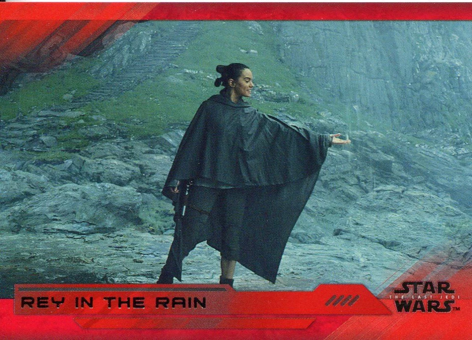 Star Wars Last Jedi S2 Red [199] Base Card #45 Rey in the Rain - Image 1 of 1