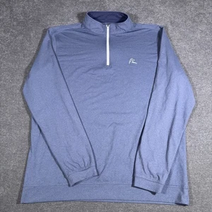 Rhoback Performance 1/4-Reißverschluss Pullover Herren Large marineblau Golf Stretch sportlich - Bild 1 von 6