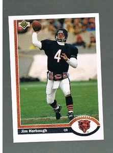 1991 upper deck UD #322 JIM HARBAUGH  Bears / Michigan / 49ers Head Coach - Picture 1 of 1