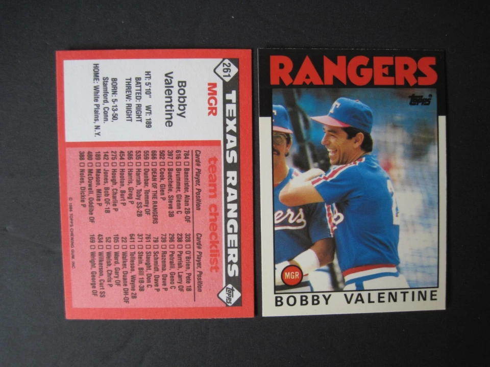 TEXAS RANGERS TIFFANY BASEBALL CARDS Your Pick Choose TOPPS 1985 1986 1987 Rare - Image 1 of 1