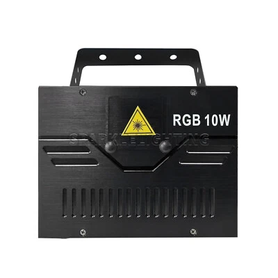 DMX512 10W Animation Laser Beam Projector KTV Party Wedding Club RGB Stage Light - Image 1 of 4