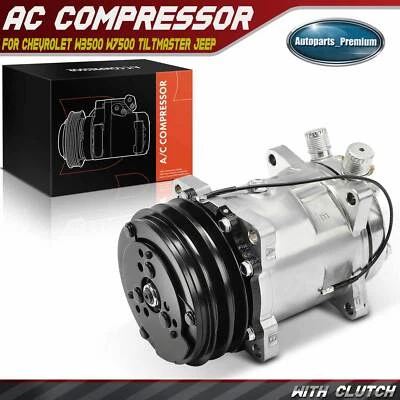 AC Compressor w/ 2-Groove for Chevrolet W3500 W7500 Tiltmaster Jeep Cherokee CJ7 - Image 1 of 4