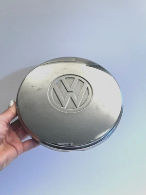 VINTAGE 1974 - 1981 VOLKSWAGEN DASHER OEM CHROME METAL CENTER CAP 8" Clean! - Image 1 of 4