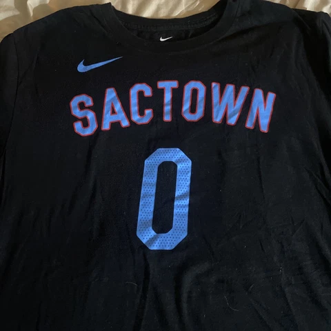 Tyrese Haliburton Sacramento Kings Nike City Jersey Shirt Size Adult XL #0 Black Cover
