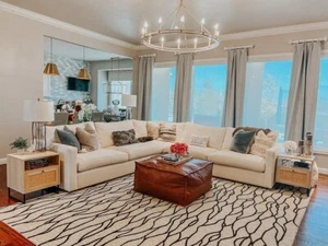 Ottoman Leather Square Moroccan Brown Genuine Boho Unstuffed Vintage New 30'' - Picture 1 of 4