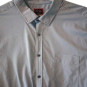Mens Untuckit Godello Blue Check Button-Up Shirt Short Sleeve Size XXXL 3XL - Picture 1 of 8