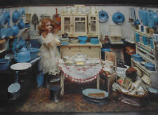 Puppenstube Jugendstil Küche 1900 Persil etc. Gemälde Assemblage Papier Collage