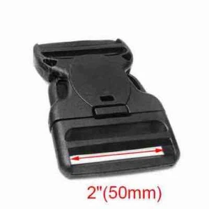 2" - 50MM Dual Adjustable Release & Security Double Lock Backpack Webbing Buckle - Picture 1 of 8