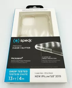 Speck Presidio Clear Gold Glitter Anti Scratch Case Cover for iPhone 11 Pro - Picture 1 of 4
