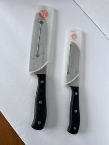 SANTOKU KNIFES 5” & 7” With Covers Used Nice Condition - Picture 1 of 5