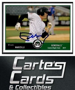 Evan Marzilli 2017 Grandstand Jackson Generals #NNO  TTM/IP Signed Autographed