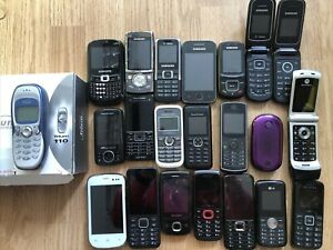 JOBLOT 22 X OLD STYLE MOBILE PHONES, UNTESTED, SAMSUNG, SONY ERICSSON, MOTOROLA 