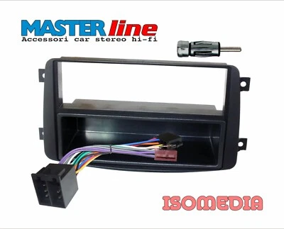 MASCHERINA RADIO UN DIN PER MERCEDES CLK W209 FINO A 2004 CONNET. ISO E ANTENNA - Immagine 1 di 4