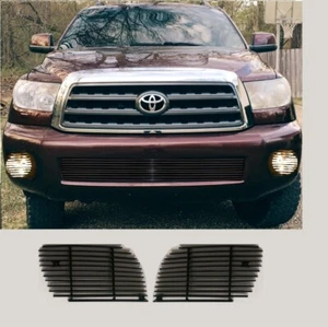 FIT 08 -2012 13 14 15 16 17 TOYOTA SEQUOIA BUMPER fog lamp protect black GRILLE - Foto 1 di 2