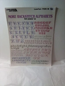 Leisure Arts 20 More Backstitch Alphabets Leaflet 705 Mini Series #20 - Picture 1 of 4