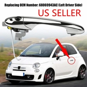 New Front Exterior Outside Chrome Door Handle LH Driver Side for Fiat 500 - Picture 1 of 8