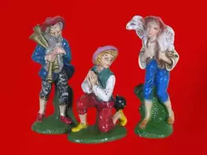 Vintage Weihnachtskrippe Hirte 5" Figuren Polymer Made In Italy - Bild 1 von 3