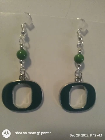 Oregon Ducks Dangle Earrings Cover