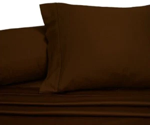 Solid Top Split Cal-King Sheets (Half Split Fitted) Adjustable Sheets 300 TC - Picture 1 of 15