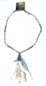 Southern Junkie Necklace Beaded Tassel Faux Pearl 27 in Length - NWT - Picture 1 of 18