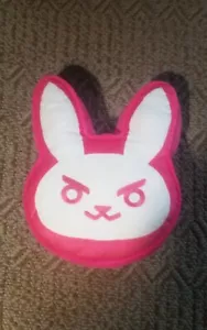 Almohada de peluche Blizzard Overwatch DVA Bunny Blizzcon D.Va Diva con licencia - Imagen 1 de 4