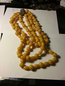 Huge Baltic Butterscotch Amber Necklace Eggyolk Beads 255 GRAMS - Picture 1 of 12